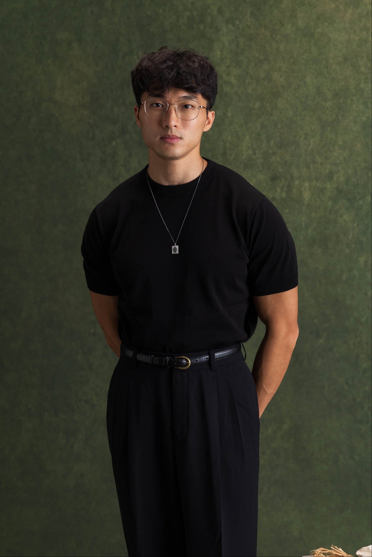 Black Pima Cotton Knit Tee