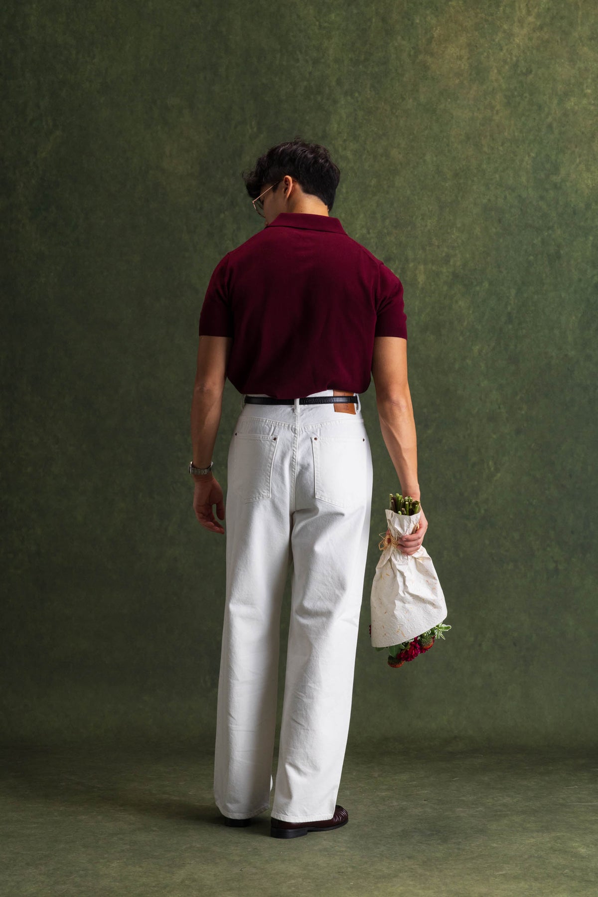 Burgundy Buttoned Polo